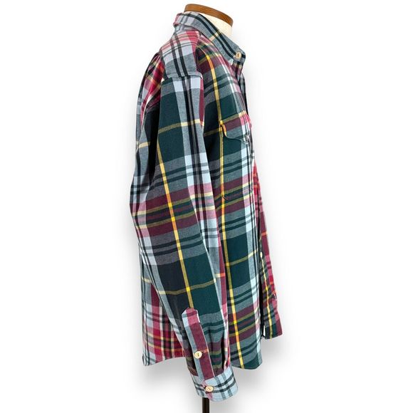 Vtg RALPH LAUREN POLO Flannel Shirt Sz XL Plaid Long Sleeve Double Pocket Button - Picture 4 of 8